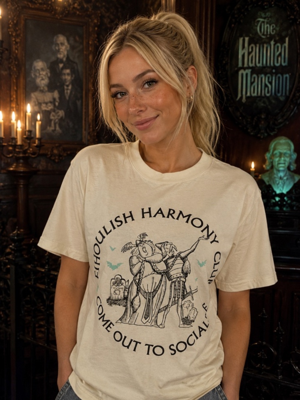 Disney Parks Haunted Mansion "Ghoulish Harmony Club" Tee - Size XS